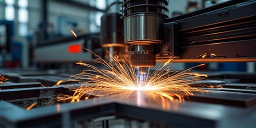精密な特注金属加工の様子